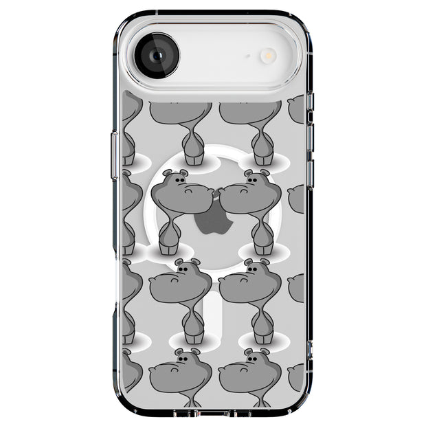 Hippo One Tough Cases For Apple iPhone (17, 16, 15, 14, 13, 12, 11, X, SE, 8, 7/ Air, Plus, Pro, Max, Mini, XR, XS), Print in USA