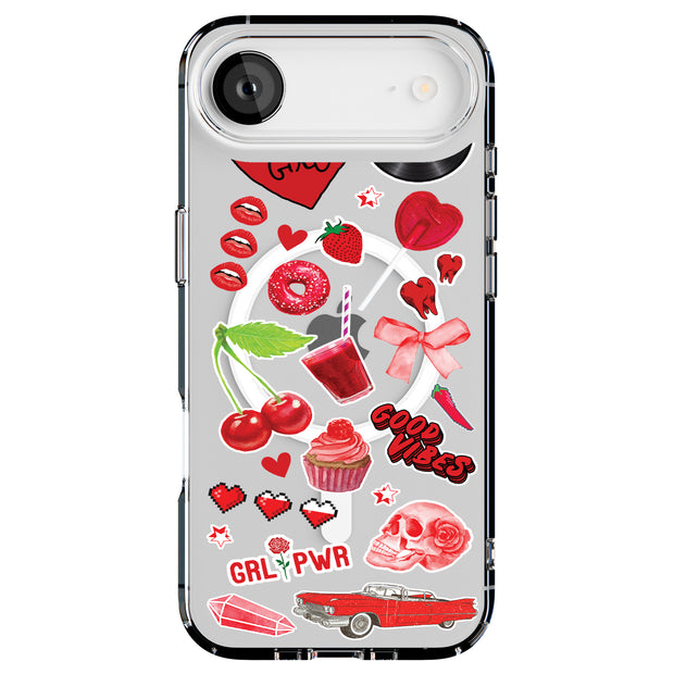 Cherry Collage Tough Cases For Apple iPhone (17, 16, 15, 14, 13, 12, 11, X, SE, 8, 7/ Air, Plus, Pro, Max, Mini, XR, XS), Print in USA