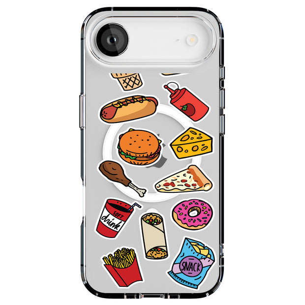 Food Collage Tough Cases For Apple iPhone (17, 16, 15, 14, 13, 12, 11, X, SE, 8, 7/ Air, Plus, Pro, Max, Mini, XR, XS), Print in USA