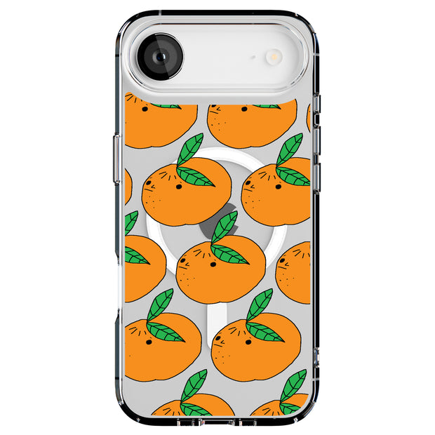 Orange Fruit Tough Cases For Apple iPhone (17, 16, 15, 14, 13, 12, 11, X, SE, 8, 7/ Air, Plus, Pro, Max, Mini, XR, XS), Print in USA