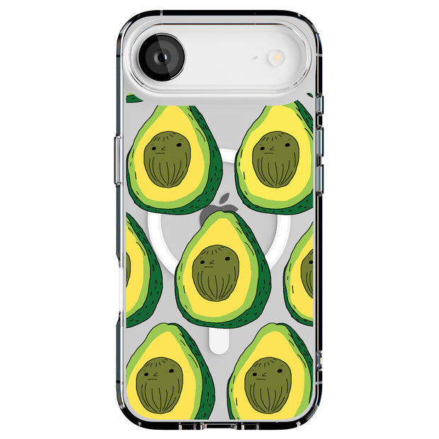 Cute Avocado Tough Cases For Apple iPhone (17, 16, 15, 14, 13, 12, 11, X, SE, 8, 7/ Air, Plus, Pro, Max, Mini, XR, XS), Print in USA