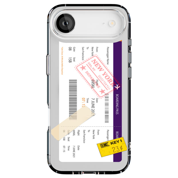 Boarding Pass  Tough Cases For Apple iPhone (17, 16, 15, 14, 13, 12, 11, X, SE, 8, 7/ Air, Plus, Pro, Max, Mini, XR, XS), Print in USA