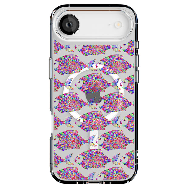 Sparkling Fish Tough Cases For Apple iPhone (17, 16, 15, 14, 13, 12, 11, X, SE, 8, 7/ Air, Plus, Pro, Max, Mini, XR, XS), Print in USA