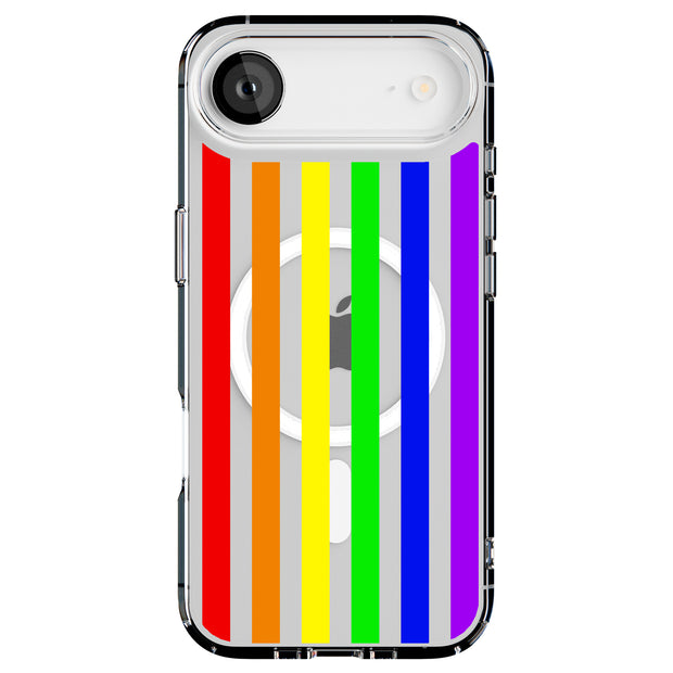 Rainbow Lines  Tough Cases For Apple iPhone (17, 16, 15, 14, 13, 12, 11, X, SE, 8, 7/ Air, Plus, Pro, Max, Mini, XR, XS), Print in USA