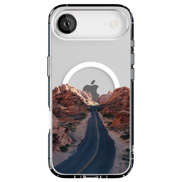 Desert Highway Tough Cases For Apple iPhone (17, 16, 15, 14, 13, 12, 11, X, SE, 8, 7/ Air, Plus, Pro, Max, Mini, XR, XS), Print in USA