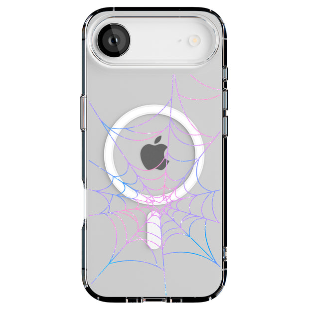 Spider Web Pink Tough Cases For Apple iPhone (17, 16, 15, 14, 13, 12, 11, X, SE, 8, 7/ Air, Plus, Pro, Max, Mini, XR, XS), Print in USA