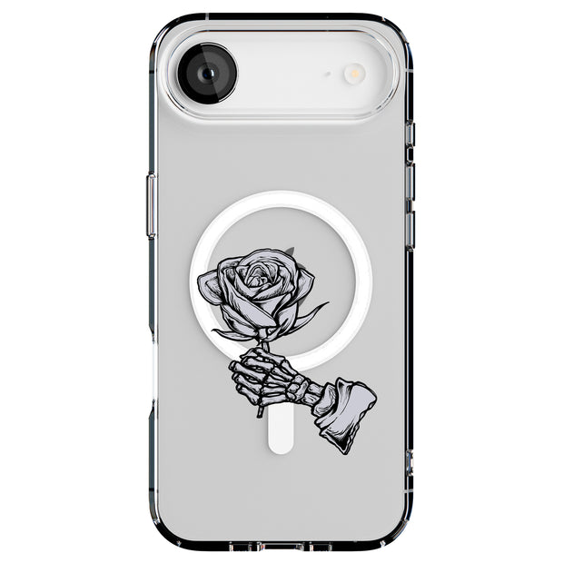 Rose Skeleton Tough Cases For Apple iPhone (17, 16, 15, 14, 13, 12, 11, X, SE, 8, 7/ Air, Plus, Pro, Max, Mini, XR, XS), Print in USA