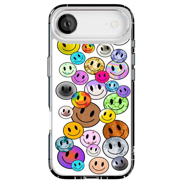 Cute Smile Face Tough Cases For Apple iPhone (17, 16, 15, 14, 13, 12, 11, X, SE, 8, 7/ Air, Plus, Pro, Max, Mini, XR, XS), Print in USA