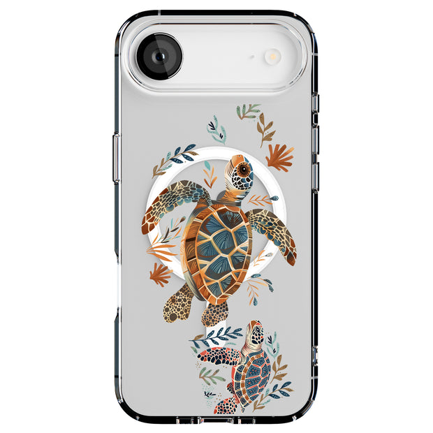 Sea Turtle Art Tough Cases For Apple iPhone (17, 16, 15, 14, 13, 12, 11, X, SE, 8, 7/ Air, Plus, Pro, Max, Mini, XR, XS), Print in USA