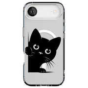 Cute Peek Cat 1 Tough Cases For Apple iPhone (17, 16, 15, 14, 13, 12, 11, X, SE, 8, 7/ Air, Plus, Pro, Max, Mini, XR, XS), Print in USA