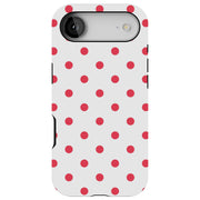 Dots White Tough Cases For Apple iPhone (17, 16, 15, 14, 13, 12, 11, X, SE, 8, 7/ Air, Plus, Pro, Max, Mini, XR, XS), Print in USA
