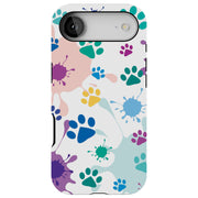 Paw Color 2 Tough Cases For Apple iPhone (17, 16, 15, 14, 13, 12, 11, X, SE, 8, 7/ Air, Plus, Pro, Max, Mini, XR, XS), Print in USA