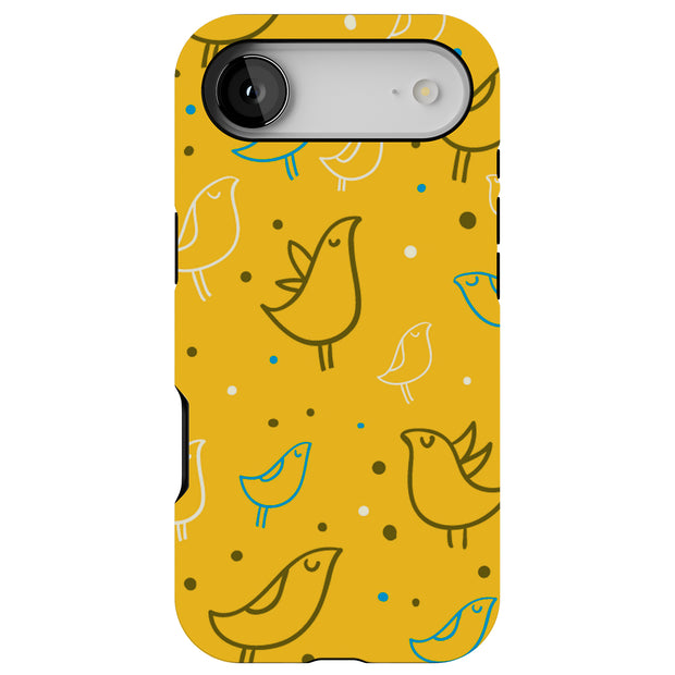 Birds Dots 1 Tough Cases For Apple iPhone (17, 16, 15, 14, 13, 12, 11, X, SE, 8, 7/ Air, Plus, Pro, Max, Mini, XR, XS), Print in USA