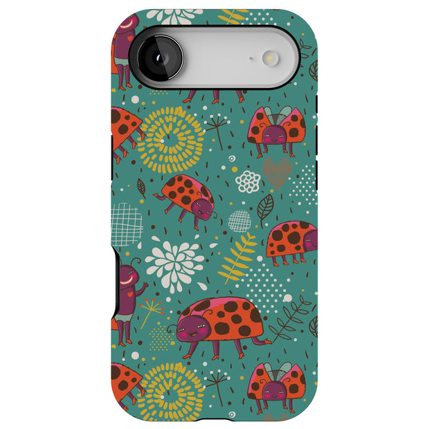 Ladybugs 1 Tough Cases For Apple iPhone (17, 16, 15, 14, 13, 12, 11, X, SE, 8, 7/ Air, Plus, Pro, Max, Mini, XR, XS), Print in USA