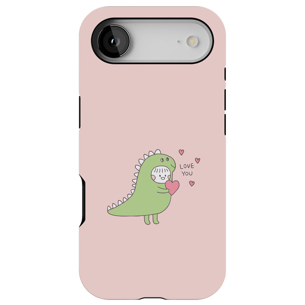 Dinosaur Cute 1 Tough Cases For Apple iPhone (17, 16, 15, 14, 13, 12, 11, X, SE, 8, 7/ Air, Plus, Pro, Max, Mini, XR, XS), Print in USA