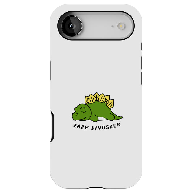 Lazy Dinosaur Tough Cases For Apple iPhone (17, 16, 15, 14, 13, 12, 11, X, SE, 8, 7/ Air, Plus, Pro, Max, Mini, XR, XS), Print in USA