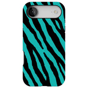 Bule Zebra Skin Tough Cases For Apple iPhone (17, 16, 15, 14, 13, 12, 11, X, SE, 8, 7/ Air, Plus, Pro, Max, Mini, XR, XS), Print in USA