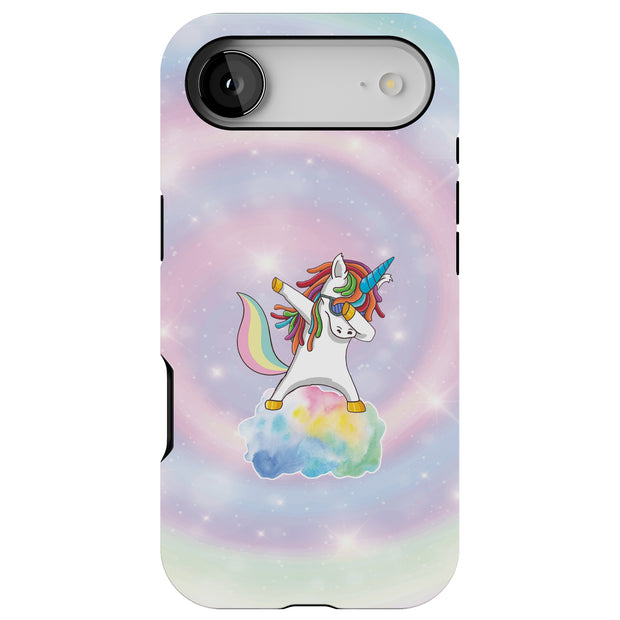 Unicorn Dabbing Tough Cases For Apple iPhone (17, 16, 15, 14, 13, 12, 11, X, SE, 8, 7/ Air, Plus, Pro, Max, Mini, XR, XS), Print in USA