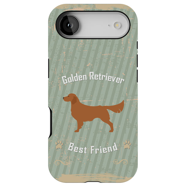 Retriever Dog Tough Cases For Apple iPhone (17, 16, 15, 14, 13, 12, 11, X, SE, 8, 7/ Air, Plus, Pro, Max, Mini, XR, XS), Print in USA
