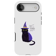 Witch Cat Tough Cases For Apple iPhone (17, 16, 15, 14, 13, 12, 11, X, SE, 8, 7/ Air, Plus, Pro, Max, Mini, XR, XS), Print in USA