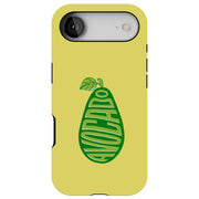 Avocado Text 2 Tough Cases For Apple iPhone (17, 16, 15, 14, 13, 12, 11, X, SE, 8, 7/ Air, Plus, Pro, Max, Mini, XR, XS), Print in USA