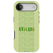Avocado Text  Tough Cases For Apple iPhone (17, 16, 15, 14, 13, 12, 11, X, SE, 8, 7/ Air, Plus, Pro, Max, Mini, XR, XS), Print in USA