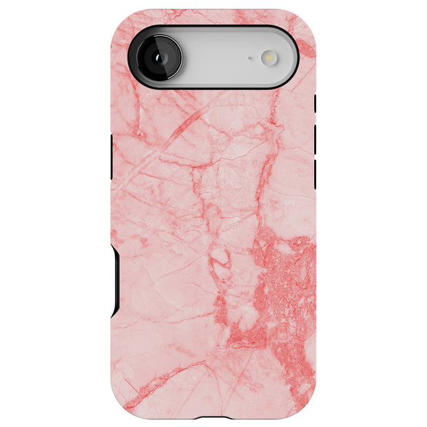 Pink Red Marble Tough Cases For Apple iPhone (17, 16, 15, 14, 13, 12, 11, X, SE, 8, 7/ Air, Plus, Pro, Max, Mini, XR, XS), Print in USA
