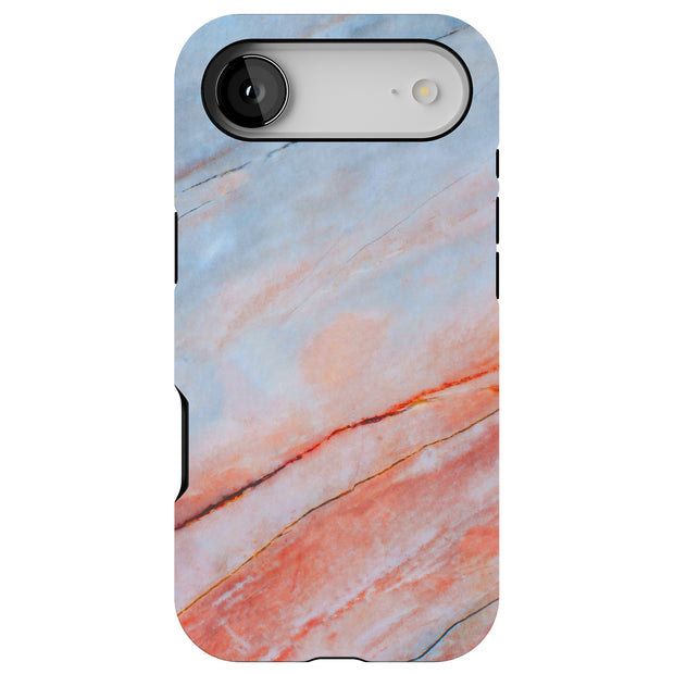 Blue Red Marble Tough Cases For Apple iPhone (17, 16, 15, 14, 13, 12, 11, X, SE, 8, 7/ Air, Plus, Pro, Max, Mini, XR, XS), Print in USA