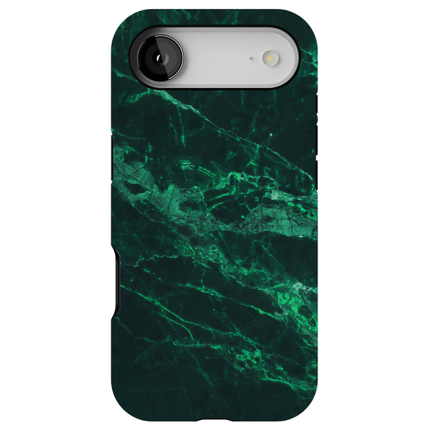 Green Marble Tough Cases For Apple iPhone (17, 16, 15, 14, 13, 12, 11, X, SE, 8, 7/ Air, Plus, Pro, Max, Mini, XR, XS), Print in USA