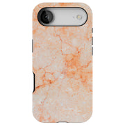 Orange Marble Tough Cases For Apple iPhone (17, 16, 15, 14, 13, 12, 11, X, SE, 8, 7/ Air, Plus, Pro, Max, Mini, XR, XS), Print in USA