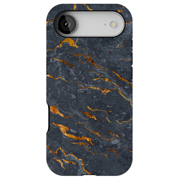 Gold Marble Tough Cases For Apple iPhone (17, 16, 15, 14, 13, 12, 11, X, SE, 8, 7/ Air, Plus, Pro, Max, Mini, XR, XS), Print in USA