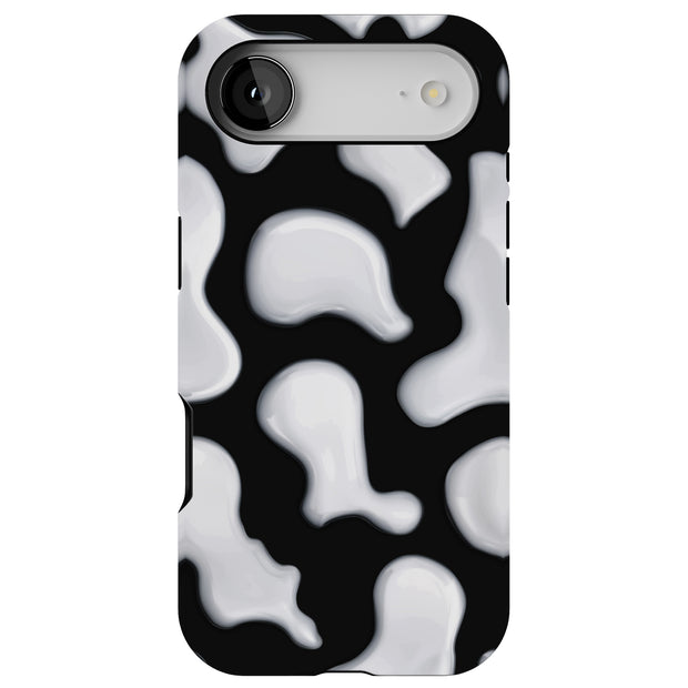 CowHide Black Tough Cases For Apple iPhone (17, 16, 15, 14, 13, 12, 11, X, SE, 8, 7/ Air, Plus, Pro, Max, Mini, XR, XS), Print in USA