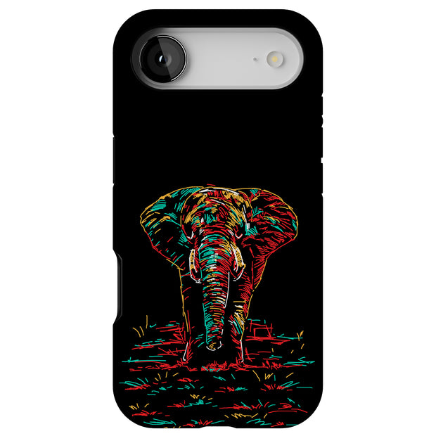 Elephant Color Tough Cases For Apple iPhone (17, 16, 15, 14, 13, 12, 11, X, SE, 8, 7/ Air, Plus, Pro, Max, Mini, XR, XS), Print in USA