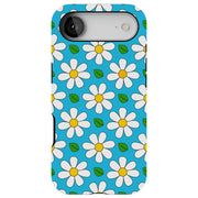 Daisy Pattern Tough Cases For Apple iPhone (17, 16, 15, 14, 13, 12, 11, X, SE, 8, 7/ Air, Plus, Pro, Max, Mini, XR, XS), Print in USA
