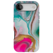Colorful Marble Tough Cases For Apple iPhone (17, 16, 15, 14, 13, 12, 11, X, SE, 8, 7/ Air, Plus, Pro, Max, Mini, XR, XS), Print in USA