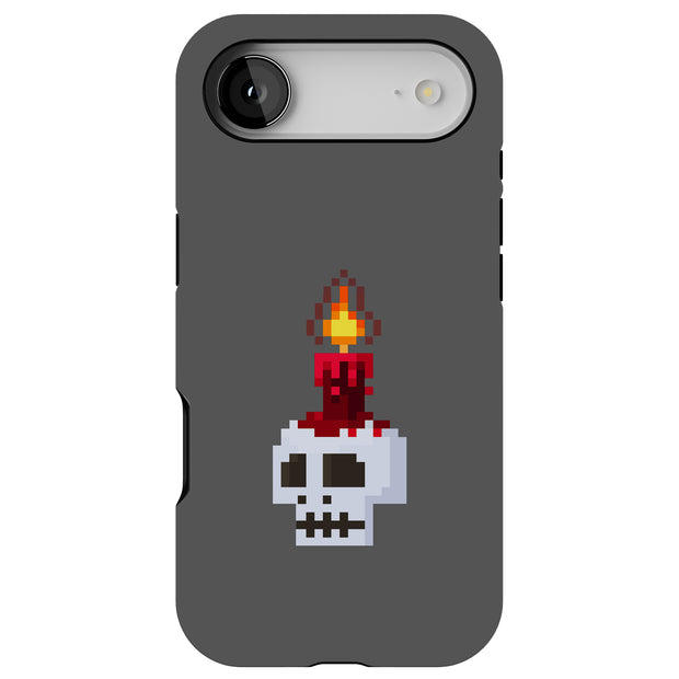 Skull Pixel Tough Cases For Apple iPhone (17, 16, 15, 14, 13, 12, 11, X, SE, 8, 7/ Air, Plus, Pro, Max, Mini, XR, XS), Print in USA