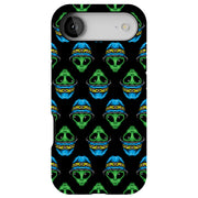 Alien wear Hat Tough Cases For Apple iPhone (17, 16, 15, 14, 13, 12, 11, X, SE, 8, 7/ Air, Plus, Pro, Max, Mini, XR, XS), Print in USA