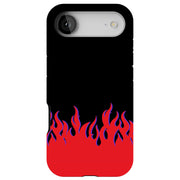 Red Flames Tough Cases For Apple iPhone (17, 16, 15, 14, 13, 12, 11, X, SE, 8, 7/ Air, Plus, Pro, Max, Mini, XR, XS), Print in USA