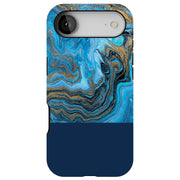Marble Gold Blu Tough Cases For Apple iPhone (17, 16, 15, 14, 13, 12, 11, X, SE, 8, 7/ Air, Plus, Pro, Max, Mini, XR, XS), Print in USA