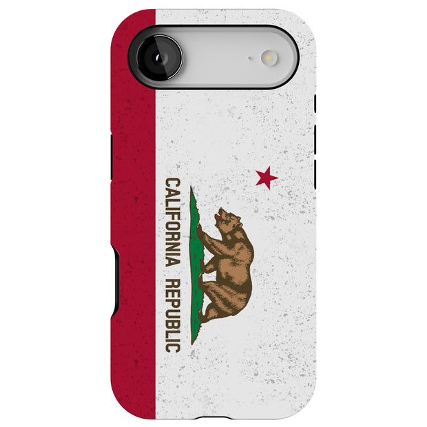 CA State Flag Tough Cases For Apple iPhone (17, 16, 15, 14, 13, 12, 11, X, SE, 8, 7/ Air, Plus, Pro, Max, Mini, XR, XS), Print in USA