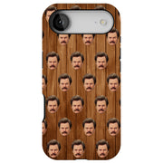 Ron Swanson Tough Cases For Apple iPhone (17, 16, 15, 14, 13, 12, 11, X, SE, 8, 7/ Air, Plus, Pro, Max, Mini, XR, XS), Print in USA