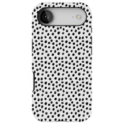 Polka Dots Blk Tough Cases For Apple iPhone (17, 16, 15, 14, 13, 12, 11, X, SE, 8, 7/ Air, Plus, Pro, Max, Mini, XR, XS), Print in USA