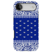 Paisley Blue Tough Cases For Apple iPhone (17, 16, 15, 14, 13, 12, 11, X, SE, 8, 7/ Air, Plus, Pro, Max, Mini, XR, XS), Print in USA