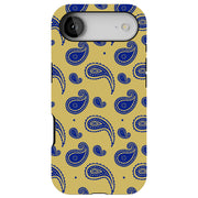 Paisley Yellow Tough Cases For Apple iPhone (17, 16, 15, 14, 13, 12, 11, X, SE, 8, 7/ Air, Plus, Pro, Max, Mini, XR, XS), Print in USA