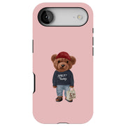 Hey Teddy Bear Tough Cases For Apple iPhone (17, 16, 15, 14, 13, 12, 11, X, SE, 8, 7/ Air, Plus, Pro, Max, Mini, XR, XS), Print in USA