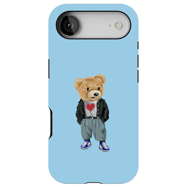 Teddy Heart Tough Cases For Apple iPhone (17, 16, 15, 14, 13, 12, 11, X, SE, 8, 7/ Air, Plus, Pro, Max, Mini, XR, XS), Print in USA
