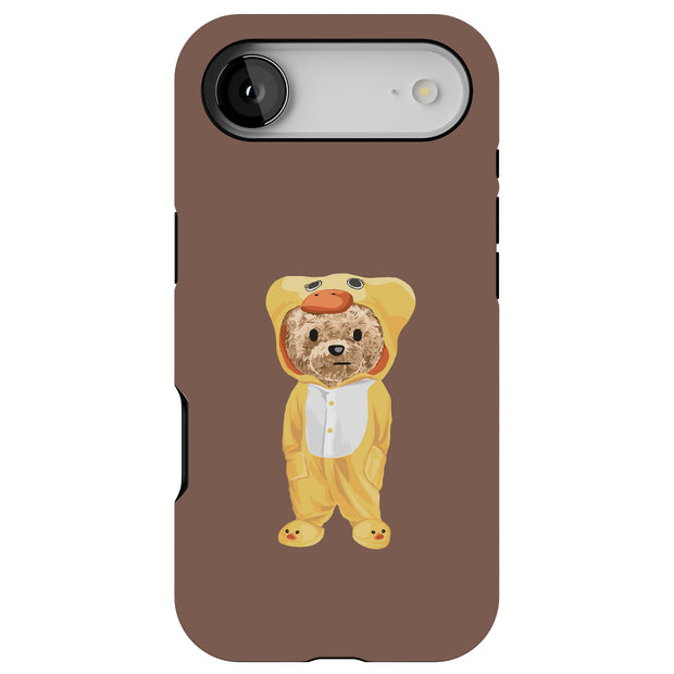 Duck Teddy Bear Tough Cases For Apple iPhone (17, 16, 15, 14, 13, 12, 11, X, SE, 8, 7/ Air, Plus, Pro, Max, Mini, XR, XS), Print in USA