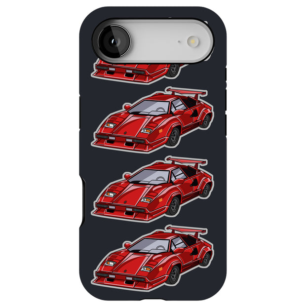 Lambo Countach Tough Cases For Apple iPhone (17, 16, 15, 14, 13, 12, 11, X, SE, 8, 7/ Air, Plus, Pro, Max, Mini, XR, XS), Print in USA