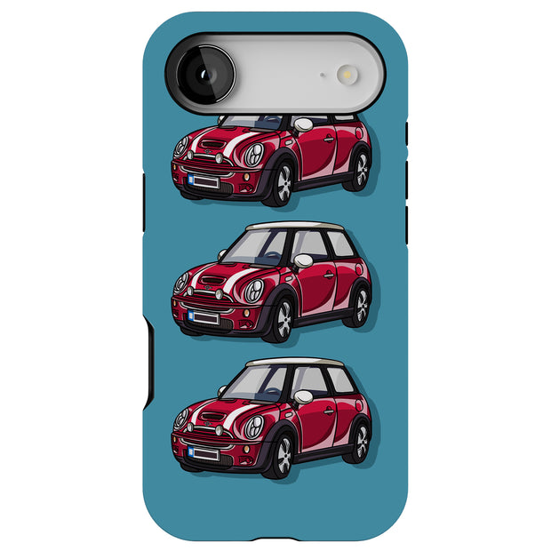 Mini Car Tough Cases For Apple iPhone (17, 16, 15, 14, 13, 12, 11, X, SE, 8, 7/ Air, Plus, Pro, Max, Mini, XR, XS), Print in USA