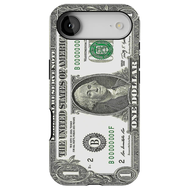 One Dollar Bill Tough Cases For Apple iPhone (17, 16, 15, 14, 13, 12, 11, X, SE, 8, 7/ Air, Plus, Pro, Max, Mini, XR, XS), Print in USA